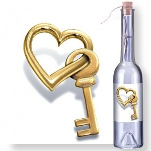 Flaschenpost Schlüssel zum Herzen