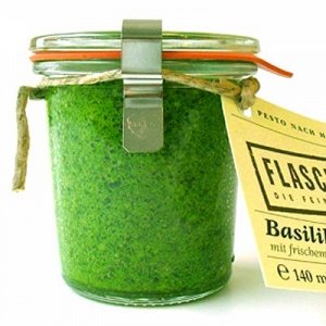 Flaschenweise Basilikum Pesto Genovese h