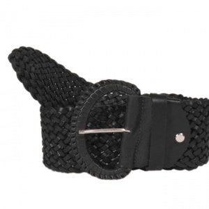 Flechtgürtel Corona, schwarz, L 105cm