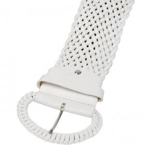 Flechtgürtel Corona, weiß, L 105 cm