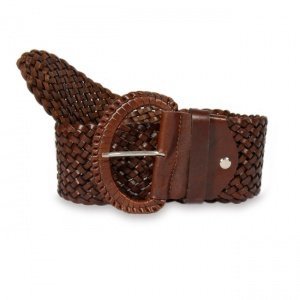 Flechtledergürtel Corona, braun, L 105 c