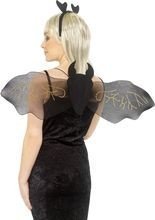 Fledermaus-Flügel, schwarz-gold