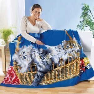Fleece-Decke "Miezekatzen"