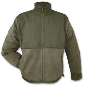 Fleecejacke m. RipStop Patch oliv