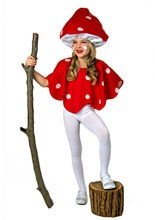 Fliegenpilz Kinderkostüm-Set rot-weiss