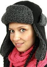 Fliegermütze Fleece schwarz