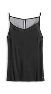 Fließendes Jersey Top mit Chiffon