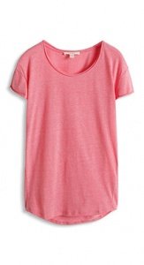 Fließendes Melange Jersey T-Shirt