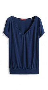 Fließendes V-Ausschnitt T-Shirt