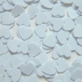 Flitter-Konfetti Herz, klein, weiss