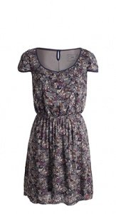 Florales Viskose-Kleid