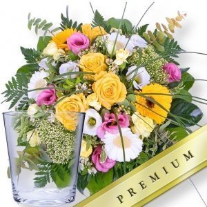 Florence und Glasvase