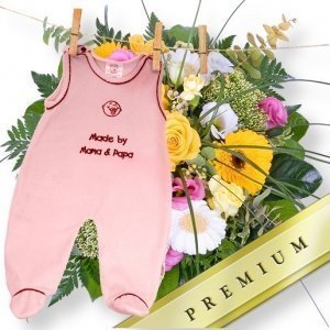 Florence und Strampler in Rosa