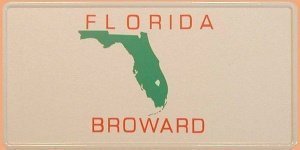 Florida Numberplate -Broward- mit indivi
