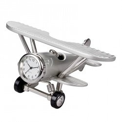 Flugzeug-Tischuhr Doppeldecker