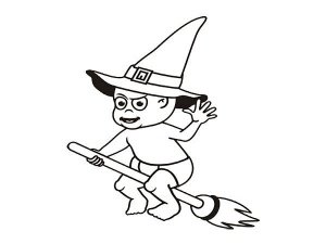 Folie - Baby als Hexe - auf Wunsch mit i