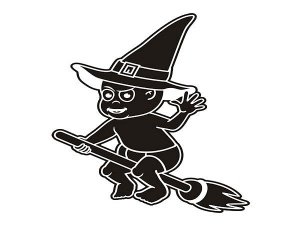 Folie - Baby als Hexe - auf Wunsch mit i