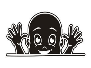 Folie - Baby am Fenster - auf Wunsch mit