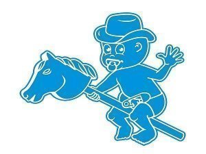 Folie - Baby auf Steckenpferd - auf Wuns