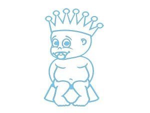 Folie - Baby auf Töpfchen - auf Wunsch m