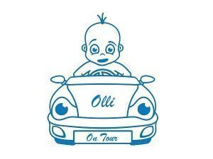 Folie - Baby im Spielzeugauto - auf Wuns