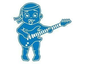 Folie - Baby mit Gitarre - auf Wunsch mi