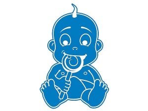 Folie - Baby mit Lolli - auf Wunsch mit 