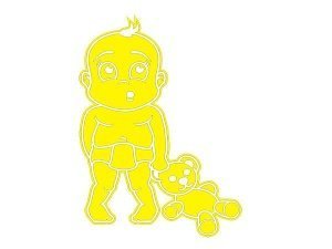 Folie - Baby mit Teddy - auf Wunsch mit 