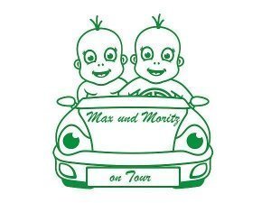 Folie - Babys im Spielzeugauto - auf Wun