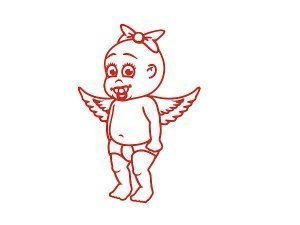 Folie - Mädchen als Engel - auf Wunsch m