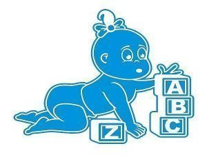 Folie - Mädchen mit Bausteinen - auf Wun