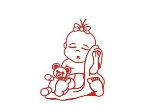 Folie - Mädchen mit Kuscheldecke - auf W