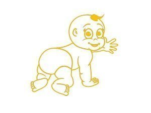 Folie - krabbelndes Baby - auf Wunsch mi