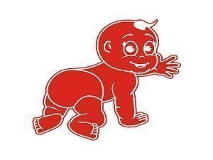 Folie - krabbelndes Baby - auf Wunsch mi