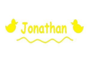 Folie mit individuellem Namen und Entenm