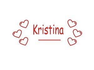 Folie mit individuellem Namen und Herzmo