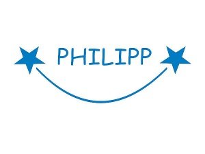 Folie mit individuellem Namen und Sterne