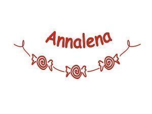 Folie mit individuellem Text und Bonbonm