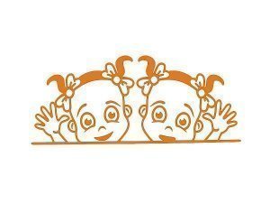 Folie - zwei Mädchen am Fenster - auf Wu