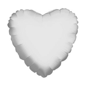 Folienballon Herz, mittel, silber