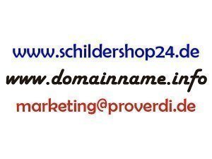 Folienbeschriftung Domainname als Folien