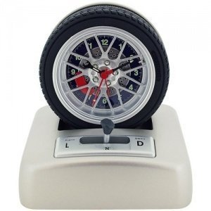 Formel-1 Wecker mit rotierenden Reifen