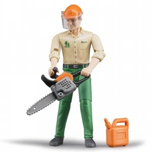 Forstarbeiter mit Zubehör