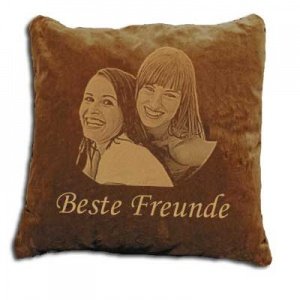 Foto-Kissen mit Wunschgravur quadratisch