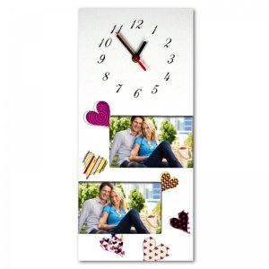 Foto-Wanduhr *Crazy Hearts*