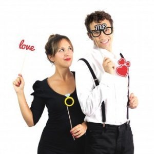 Foto-Zubehör Photo Booth Love 15tlg