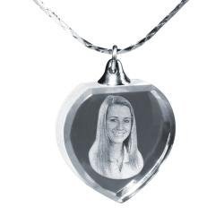 Foto in Glas - Glasanhänger Herz