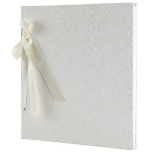 Fotoalbum mit Kordelbindung Delhi, weiß