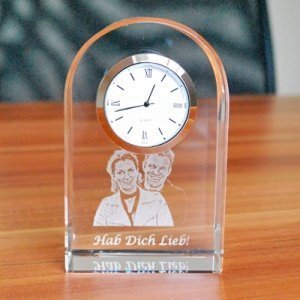 Fotoglas Uhr