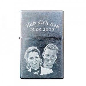 Fotogravur Feuerzeug gebürstet